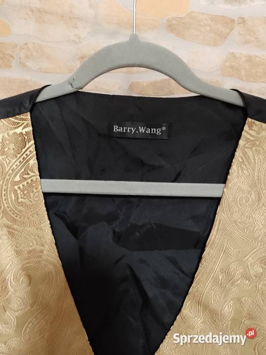 3XL4XL Wytworna złota kamizelka garniturowa z Kraków