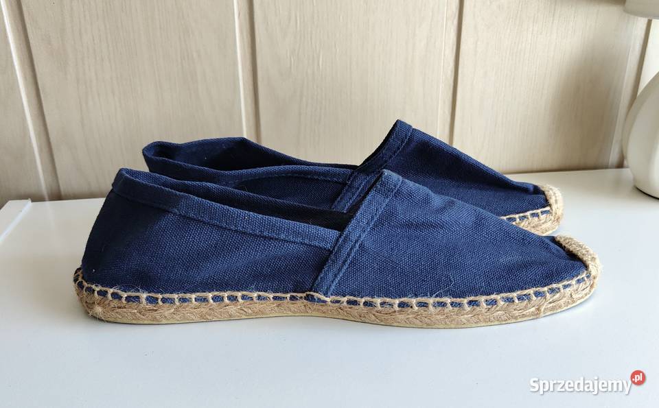 Granatowe espadryle wsuwane płócienne letnie 39