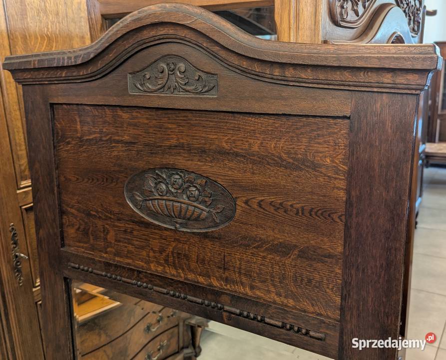 ładne dębowe lustro secesyjnesklep Dąbrowa Meble