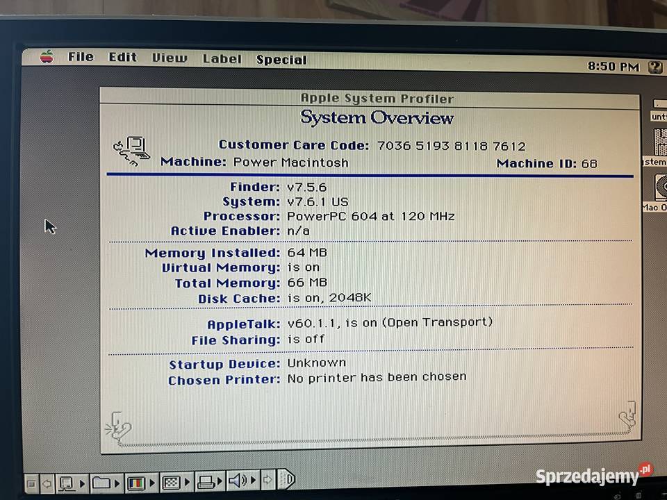 Zabytkowy komputer Apple Power Macintosh 7600120 Brzana