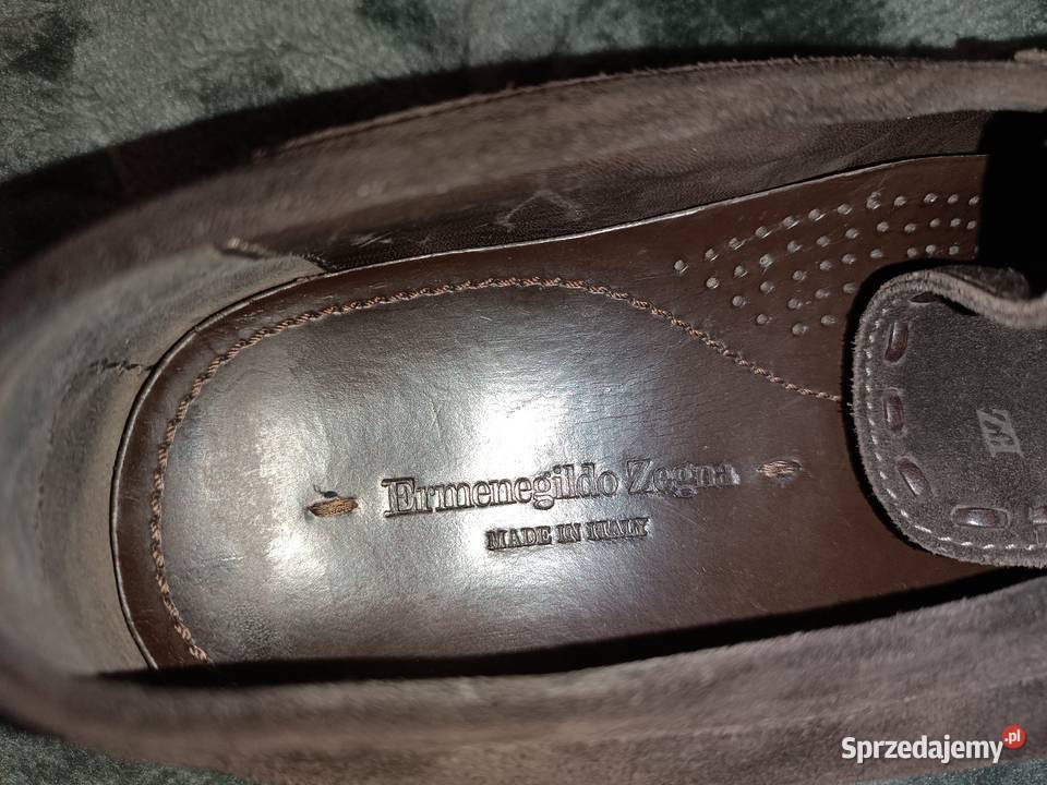 Ermenegildo Zegna loafersy zamszowe Made in śląskie Katowice