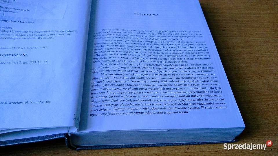 Podręcznik chemii organicznej Przemysław Rok wydania 1996 pomorskie Gdańsk sprzedam