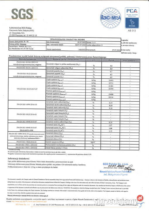 PELLET SŁONECZNIKOWY z dostawą do domu 1890 Toruń