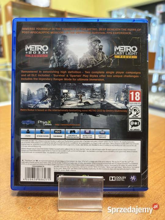 Metro Redux PlayStation 4 Pudełkowa Elbląg