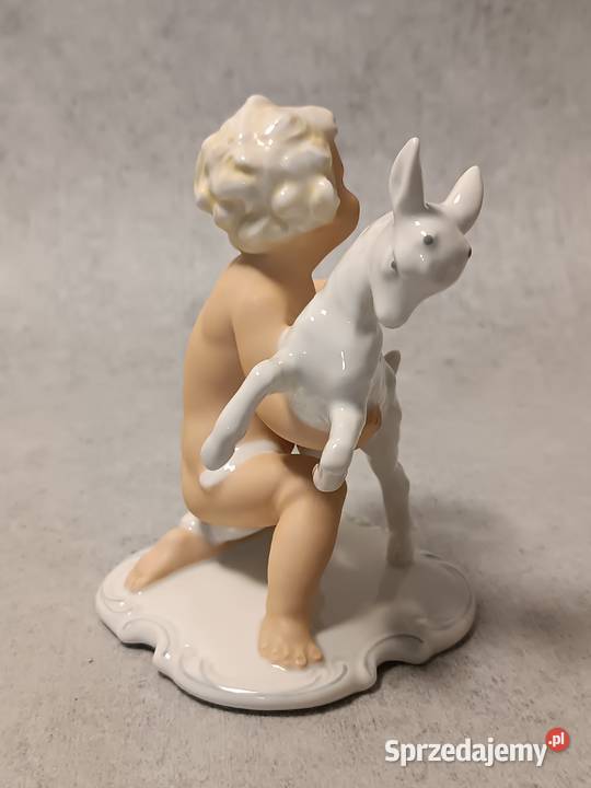 WALLENDORF Putto z z koziołkiem Kolekcjonerski Dobrzany sprzedam