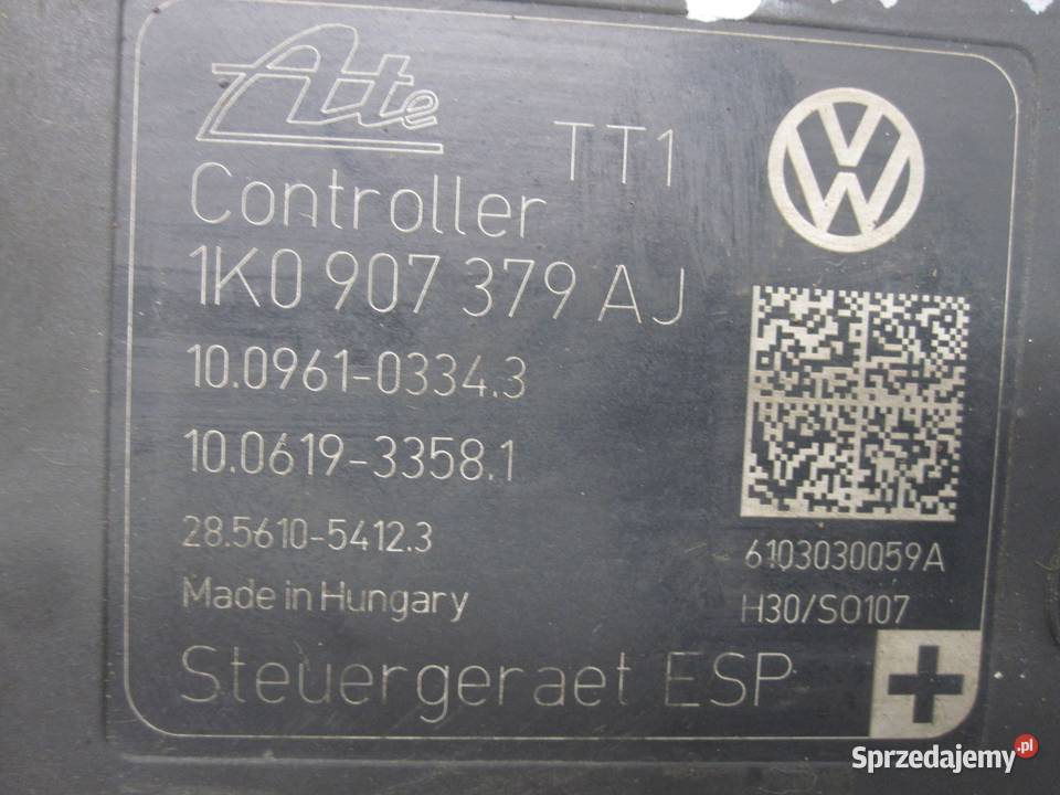 AUDI A3 SPORTBACK 8PA 10r pompa ABS 1K0907379AJ Kielce