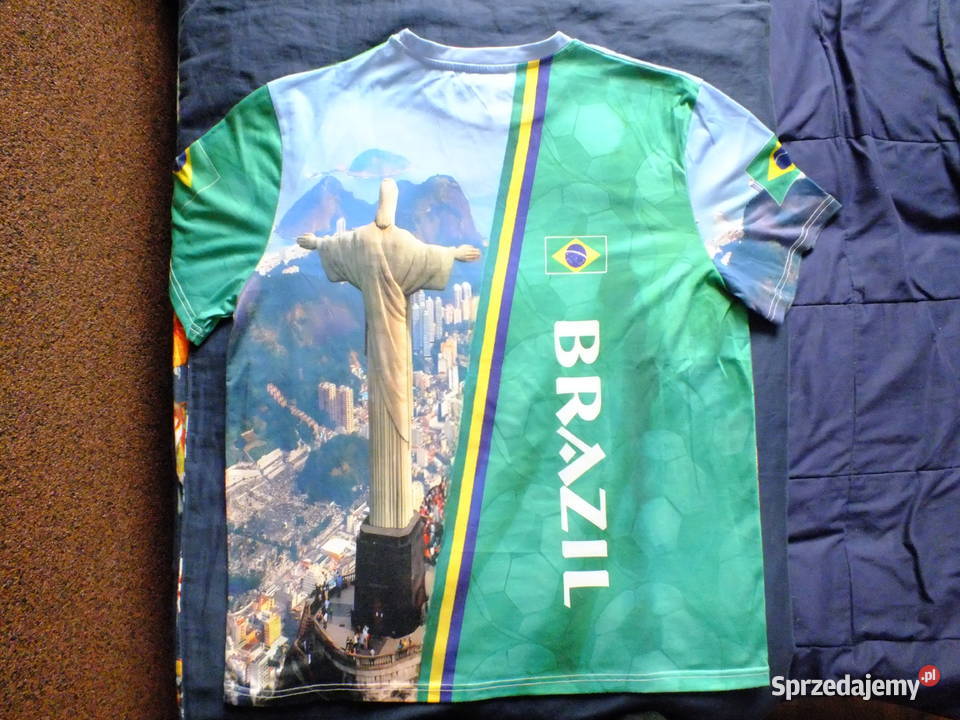 Sprzedam męską koszulkę z napisem Brazil mało co Odzież codzienna Gdańsk