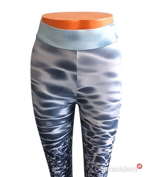 Damskie sportowe spodnie legginsy szare Inny wzór Chrzanów