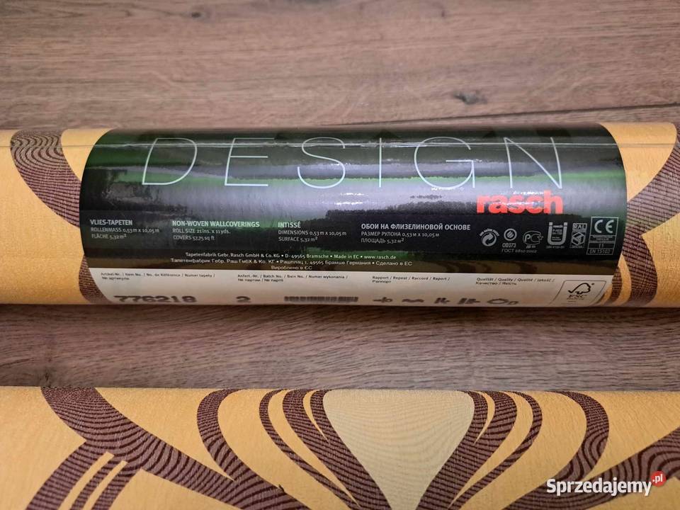 Tapeta 2 sztuki na flizelinie żółta wzór 776218 Złotniki Kujawskie