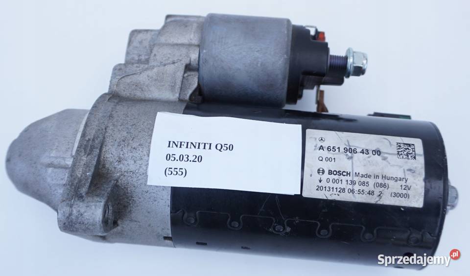 ROZRUSZNIK A6519064300 INFINITI Q50 22D Układ elektryczny Układ elektryczny Nowy Tomyśl sprzedam