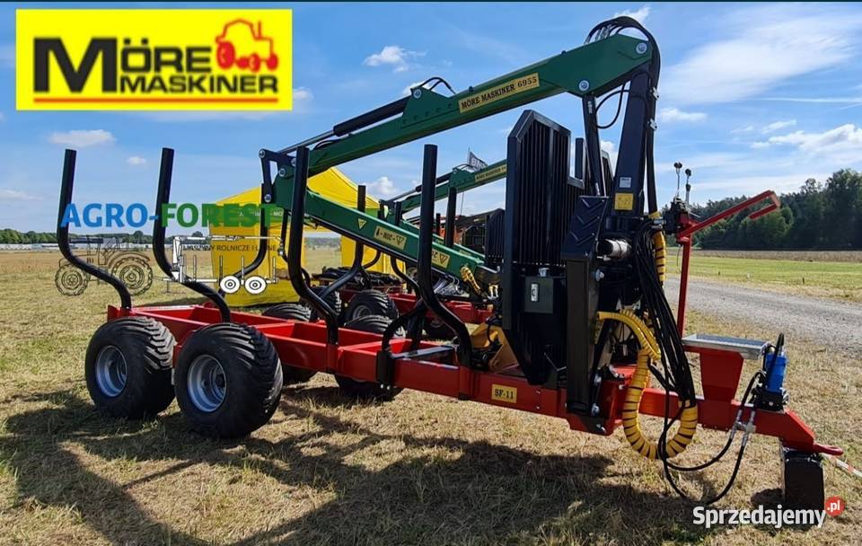 NOWA PRZYCZEPA LEŚNA MORE MASKINER 11T 7m Leśnictwo