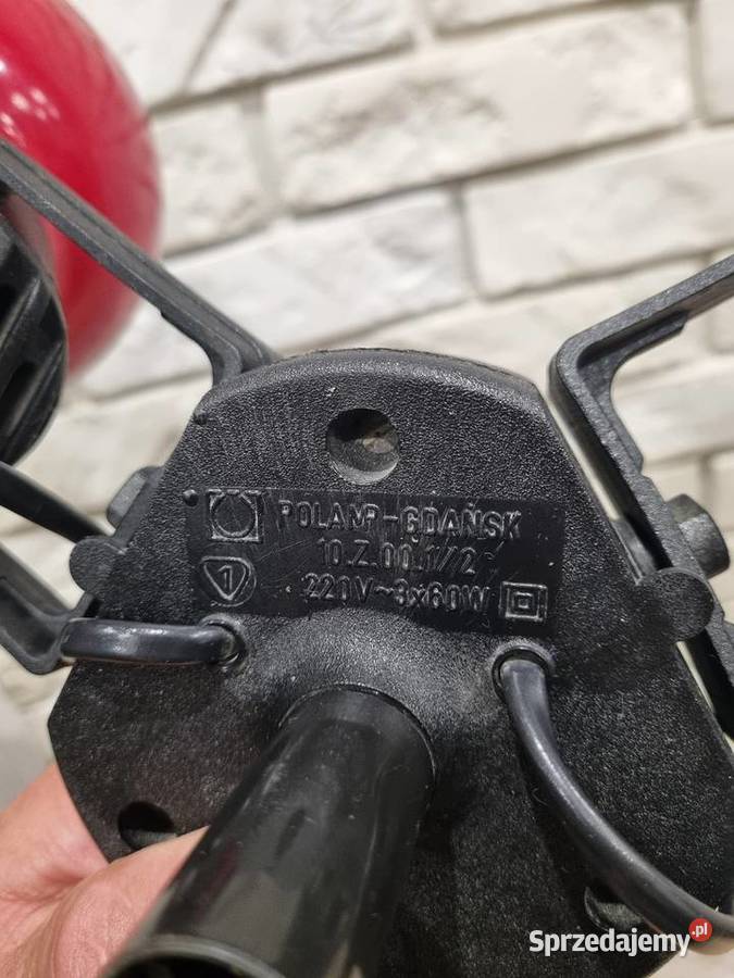 POLAMPGDAŃSK Lampa PRL wisząca kinkiet vintage Solnica