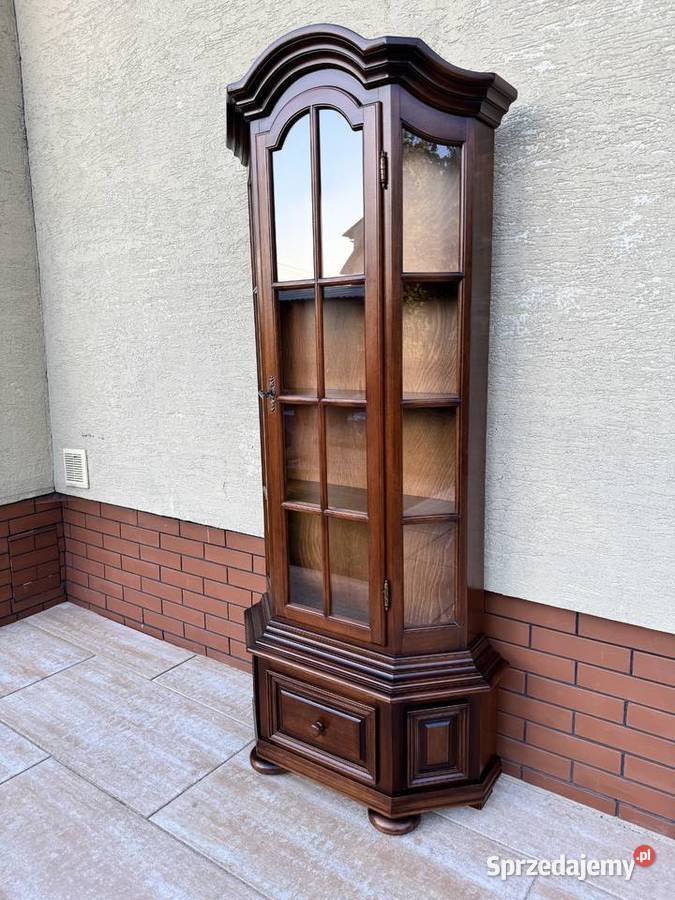 Witryna drewniana stylowa biblioteka półki na mazowieckie Sulbiny