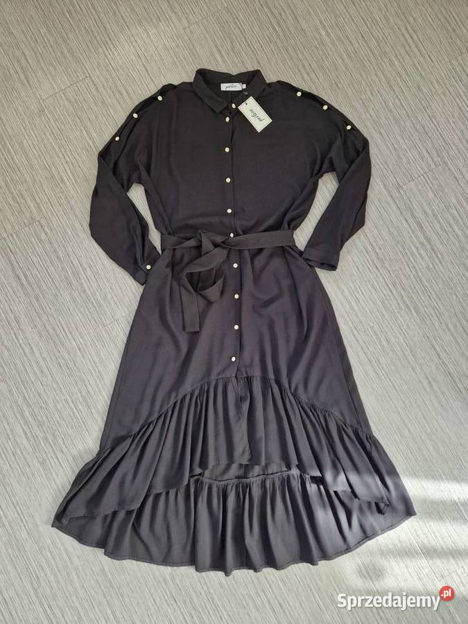 Czarna sukienka szmizjerka Spódnice i sukienki