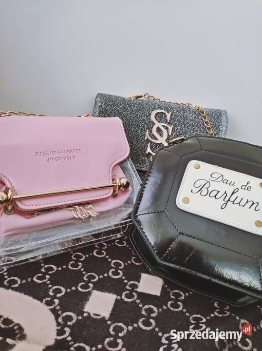 PROMOCJAPiękne luksusowe torebkiRóżowy czarny Torby i torebki Warszawa sprzedam