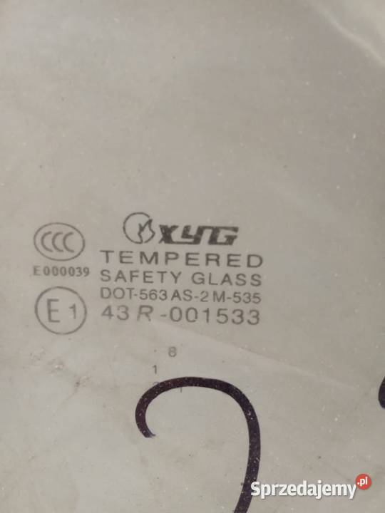 Szyba Boczna Prawa Przednia Opuszczana Fiat Idea