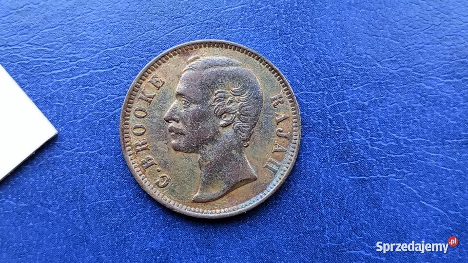 Stare monety 1 cent 1880 Sarawak Lesko