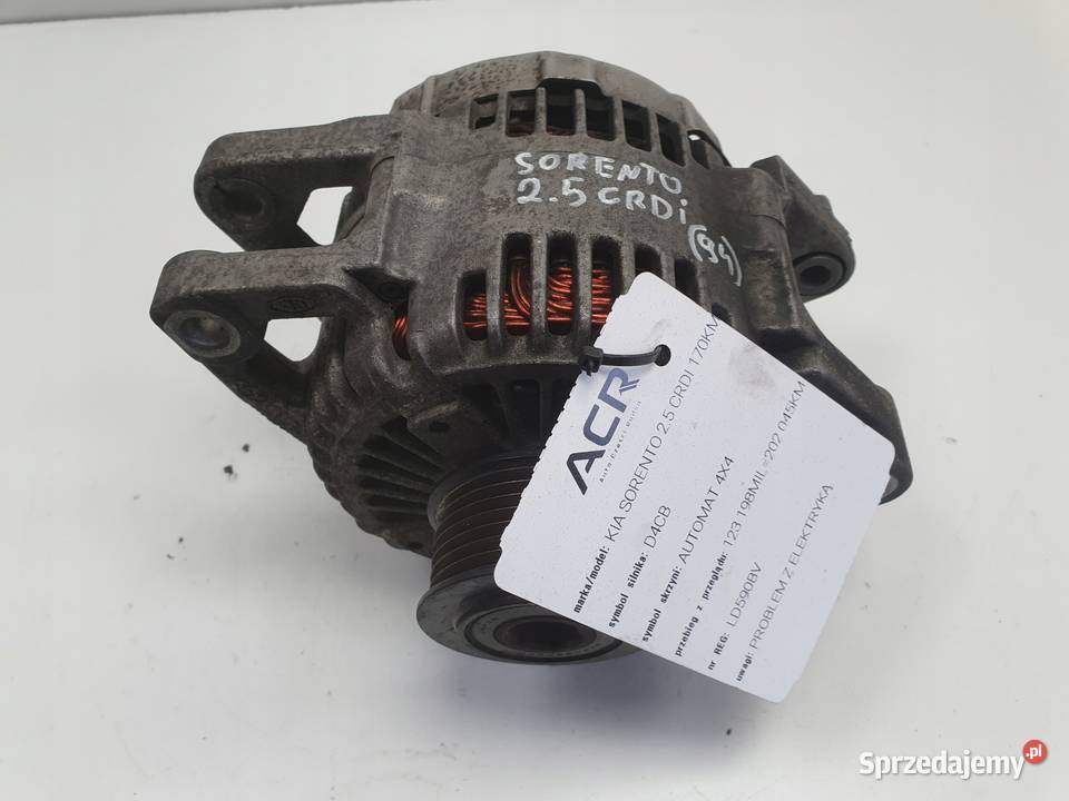 ALTERNATOR Kia Sorento 25 CRDI Alternator Rudka sprzedam