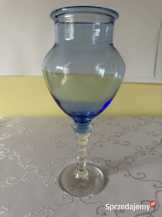 Szklany Wazon Kielich Świecznik na Stopce Czerwionka-Leszczyny