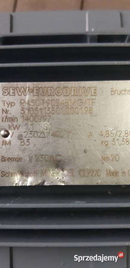 Motoreduktor 1 1 kW97 obr Leszno