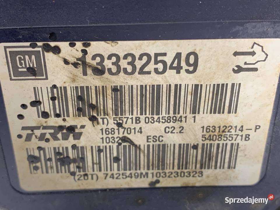 POMPA ABS OPEL INSIGNIA A 13332549 20 110 0817