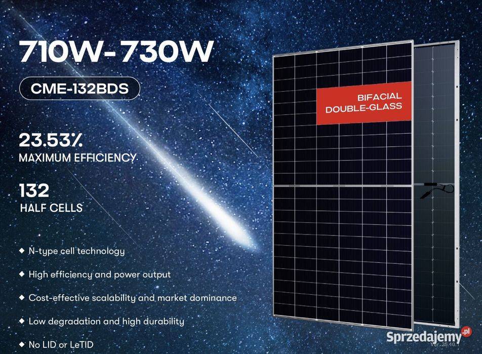 Paleta 33 AESolar 730W NType TOPCon Bifacial