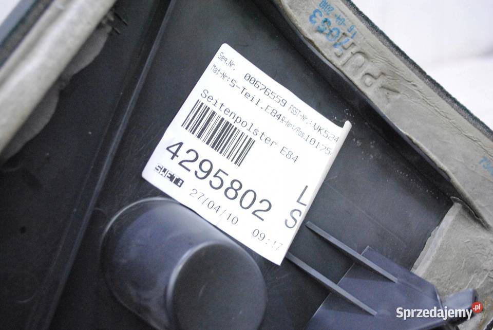 BOCZEK KANAPY TYŁ PRAWY SCHWARZ BMW E84 X1