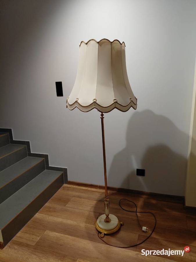 stylowa lampa mosiężna podstawa marmur 224 Lampy podłogowe kujawsko-pomorskie Byczyna