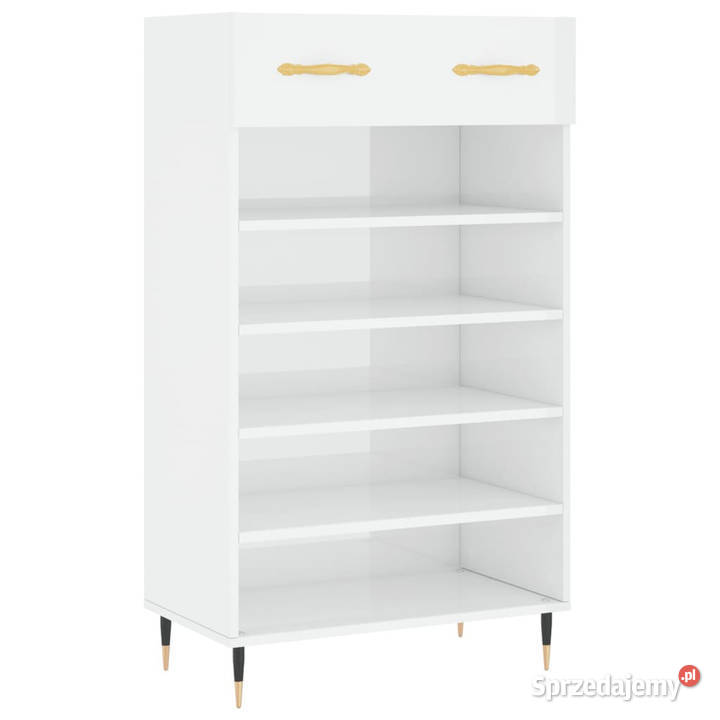 Szafka na buty wysoki połysk biała 60x35x105 Warszawa