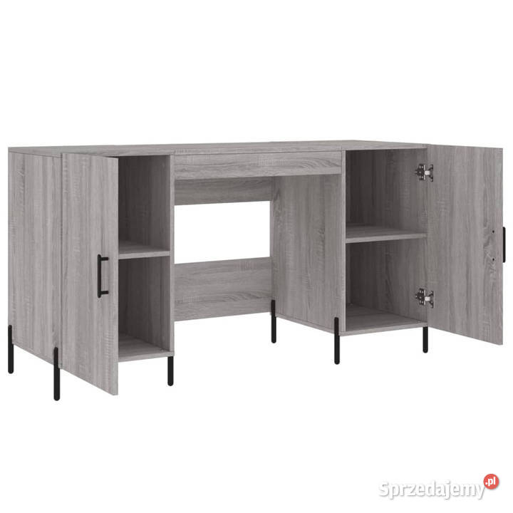 Biurko szary dąb sonoma 140x50x75 materiał Warszawa