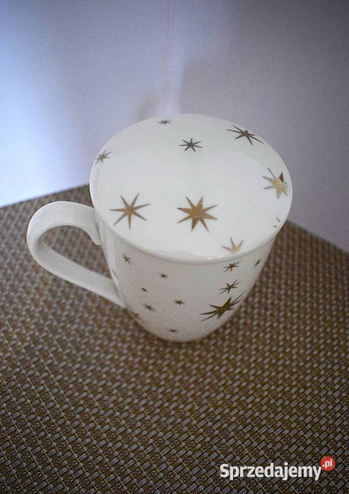 Ceramiczny kubek z przykrywką drugi Chełmno