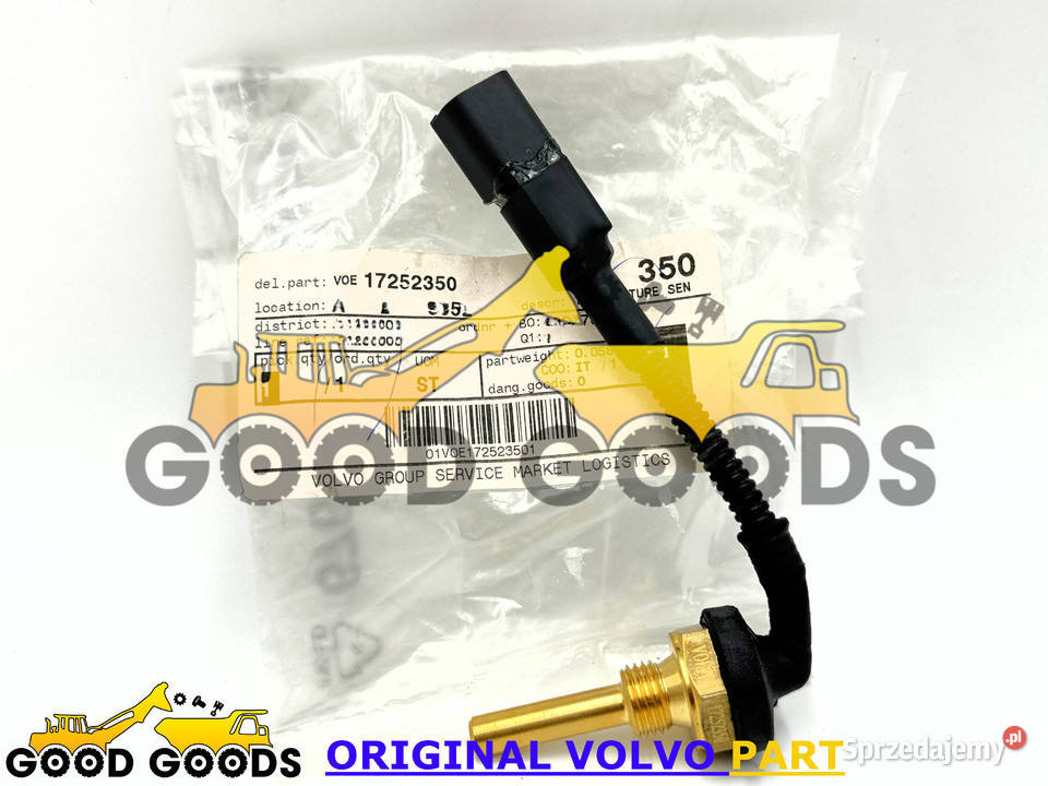 VOLVO CZUJNIK TEMPERATURY 17252350 SE9105 Do maszyn budowlanych Władysławów