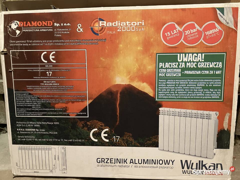 Nowy grzejnik aluniowy Diamond H500N Lublin