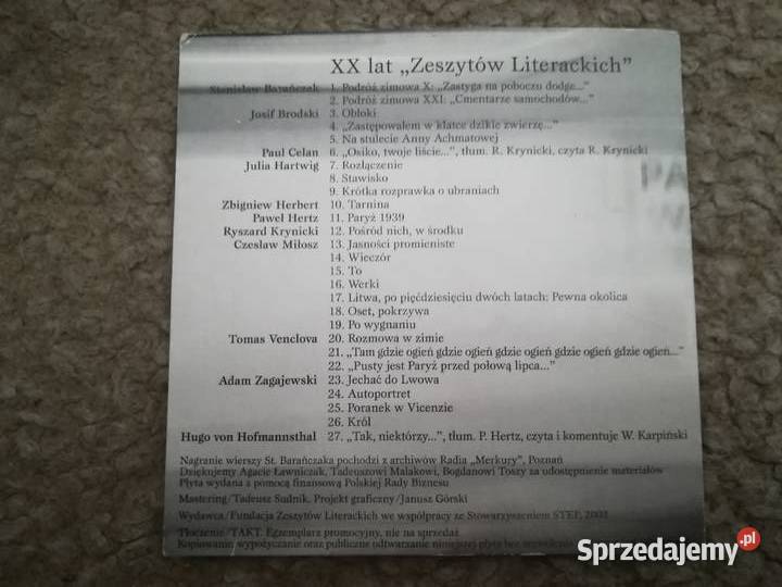 XX lat Zeszytów Literackich Audiobook Płyta CD Audio CD Łódź sprzedam