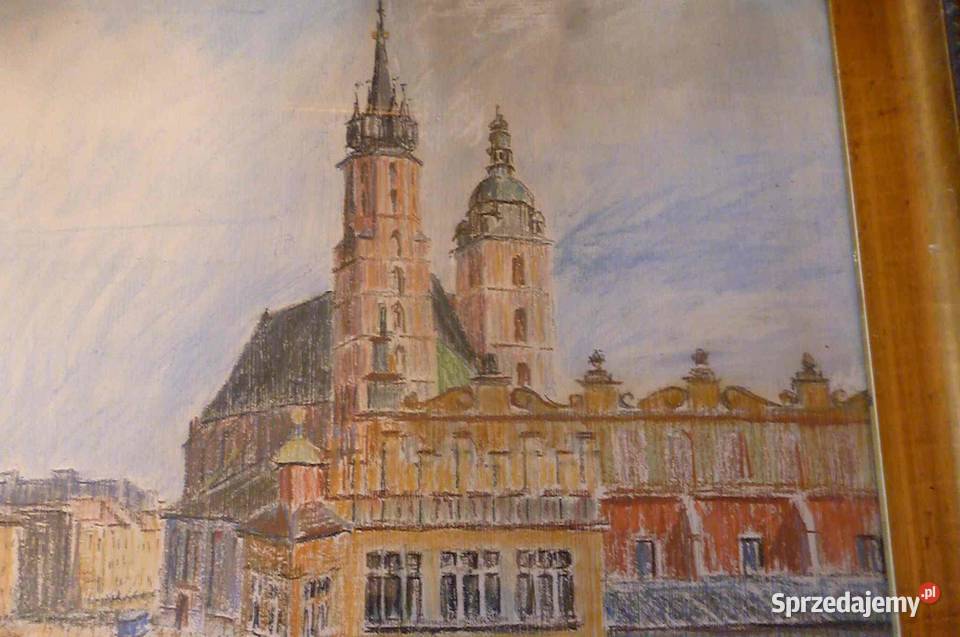 OBRAZ STARY PRZEDWOJENNY RYNEK GŁÓWNY KRAKÓW Kraków