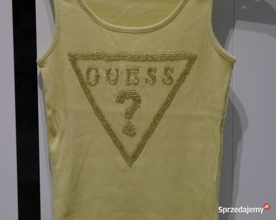 Guess śliczna pistacjowa bluzka koraliki 34 XS Bluzki i koszule