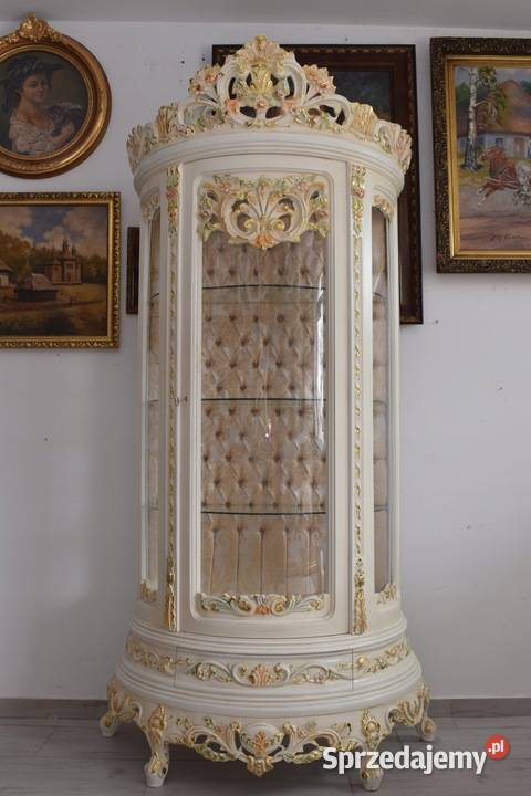 Duża Piękna Witryna Gablota Serwantka Drewniana Kraków sprzedam