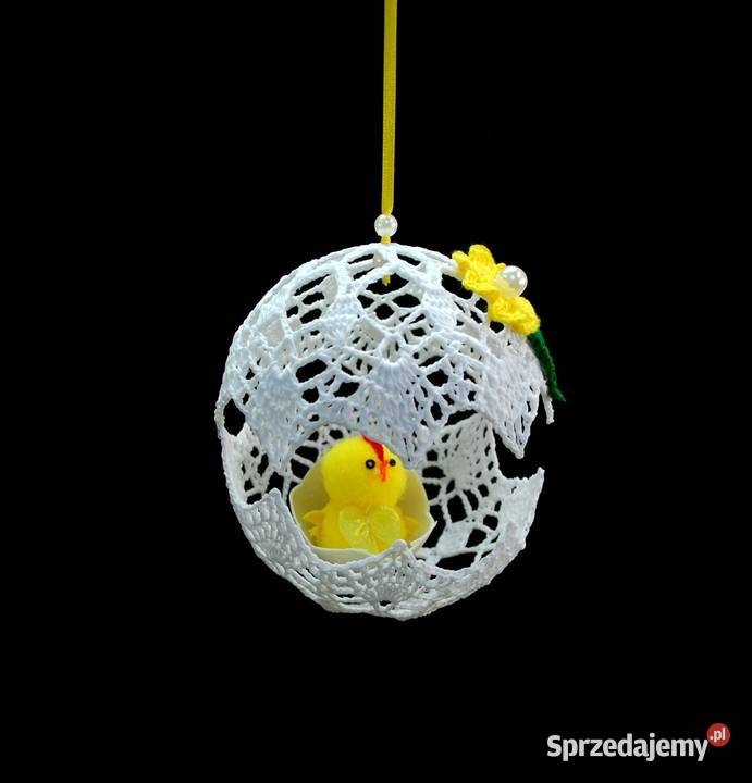 Zawieszka ozdoba na okno szydełkowa jajko 10 Kluczbork