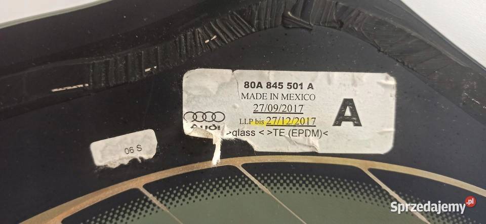 AUDI Q5 80a SZYBA TYŁ KLAPY BAGAŻNIKA 80A845501A