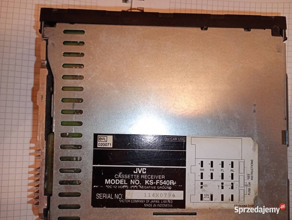 Radio antyk na kasety z bloototh bez panela JVC sprzedam