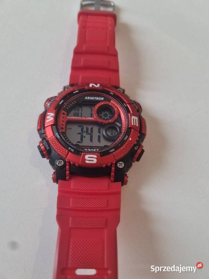 Sportowy zegarek Armitron Chrono Alarm czerwony