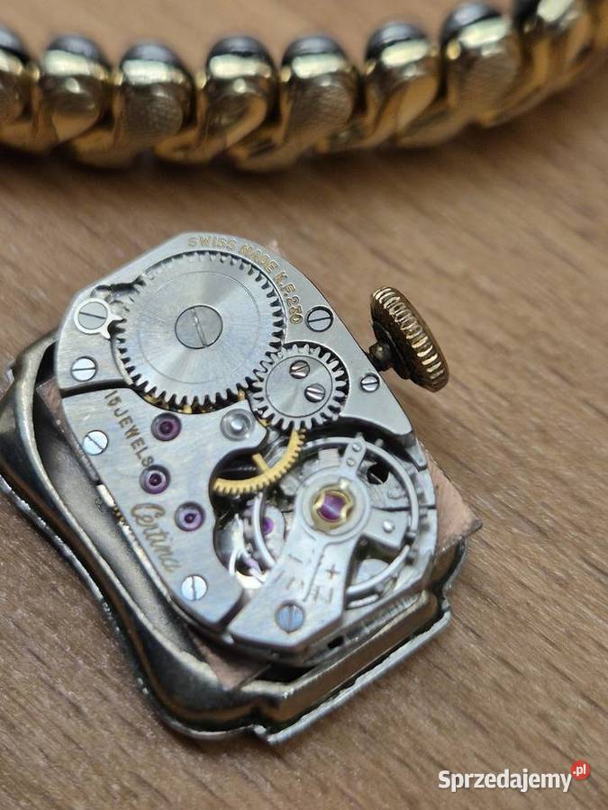 Rzadki zegarek vintage Certina Au Damskie