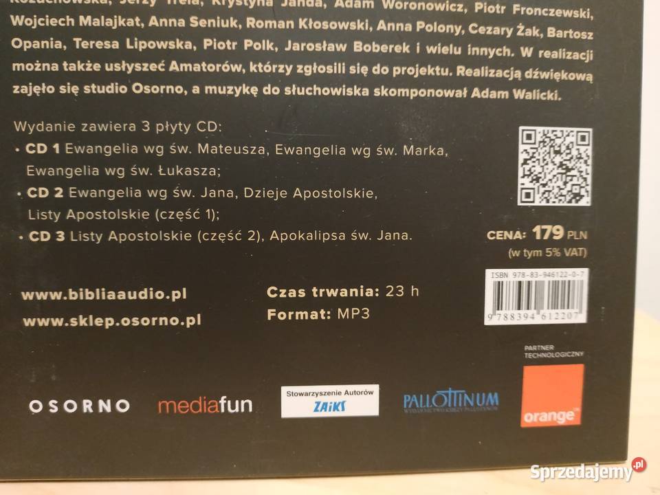 Biblia Audio SAuperprodukcja Nowy Testament Płyty i kasety Warszawa