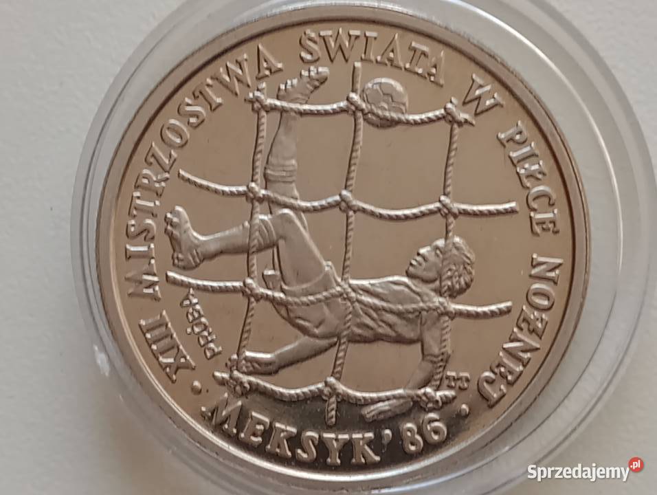 Moneta 200 1985r XIII Mistrzostwa świata w piłce Mosina