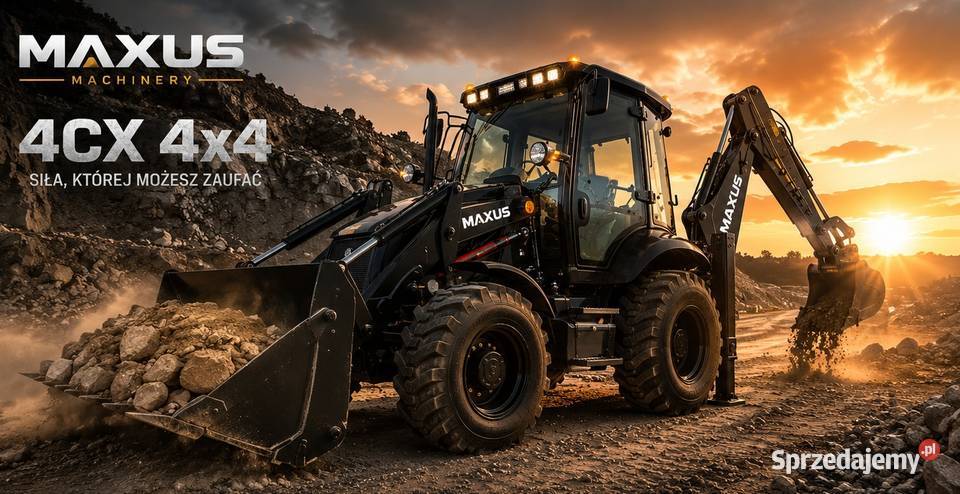 MAXUS 4CX 4x4 Nowa koparkoładowarka klasy Ramię wyburzeniowe Aleksandrów Łódzki