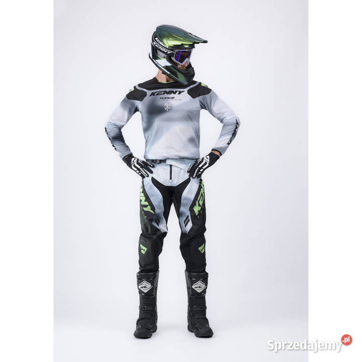 KENNY STRÓJ CROSS SPODNIE KOSZULKA CZARNO Spodnie Mrągowo