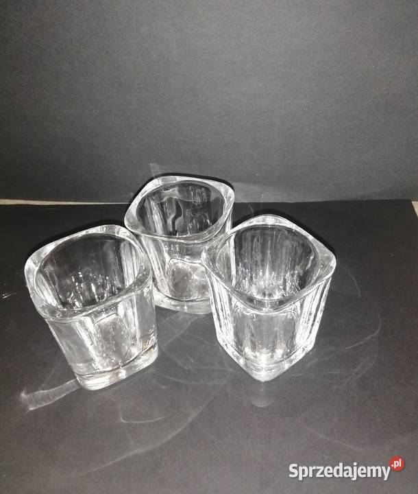 grube kwadratowe kieliszki do shotów wódki 3 Kieliszki i pucharki Siemianowice Śląskie