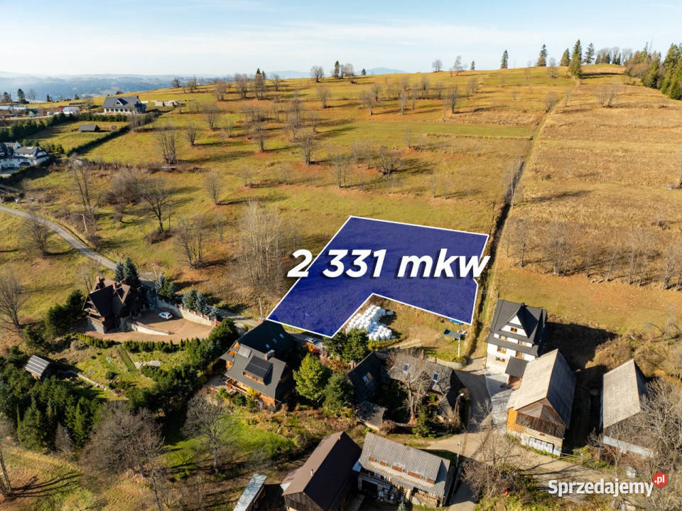 Widokowa działka w Rzepiskach 2331 m Sprzedaż Rzepiska