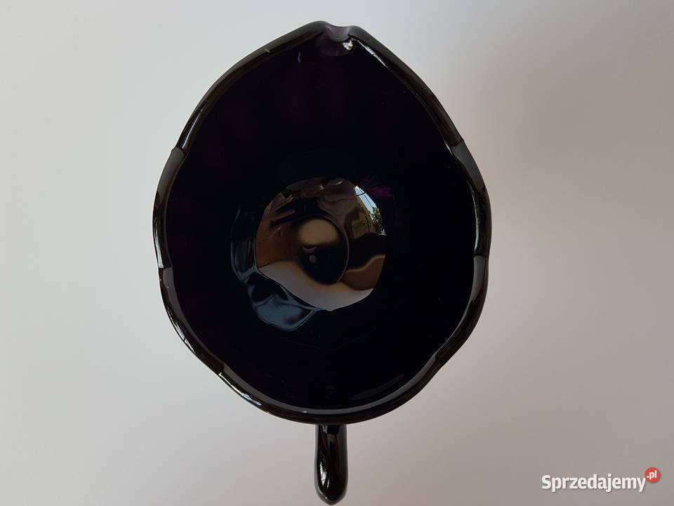 Duży hialitowy mlecznik Iksy 2 Ząbkowice szkło Porcelana i szkło