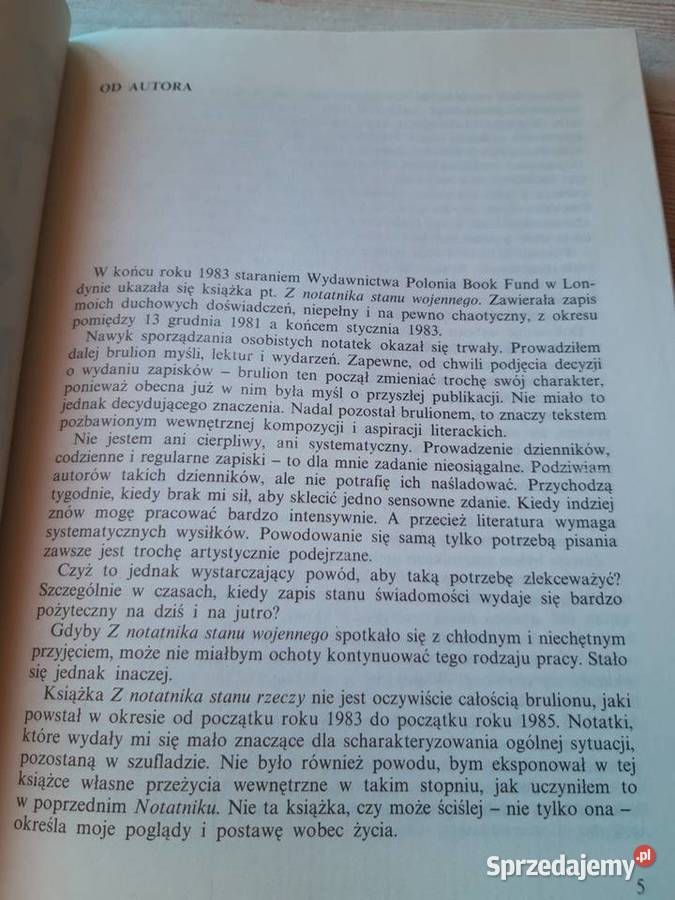Z notatnika stanu rzeczy Andrzej Szczypiorski Bielsko-Biała